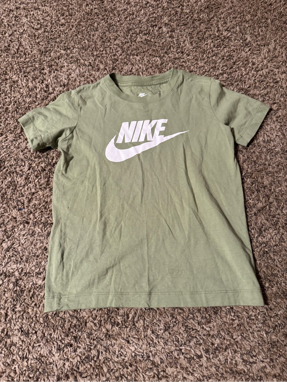 Nike Olive Green T-Shirt with White Logo